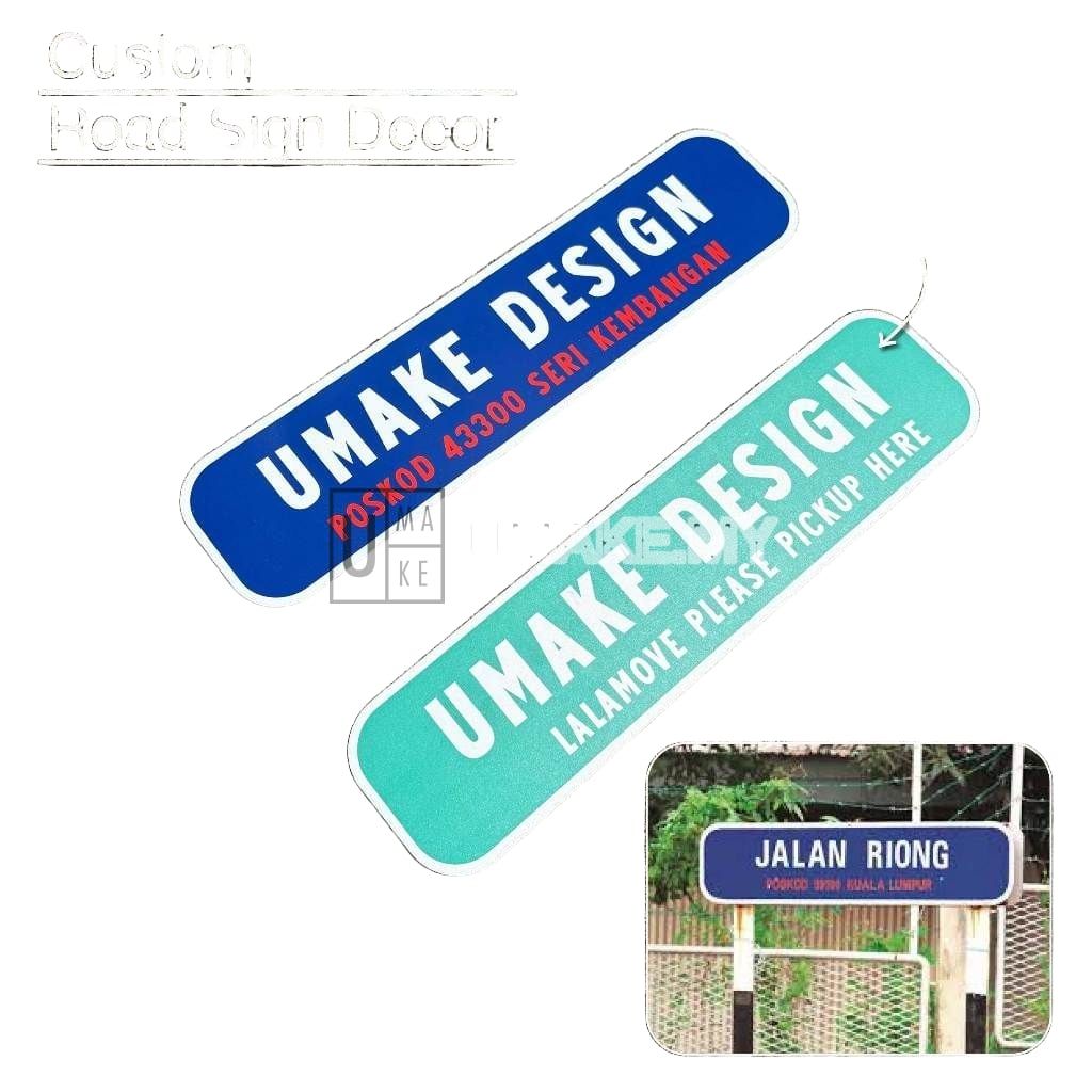 Custom Malaysia Road Sign Decor Plate