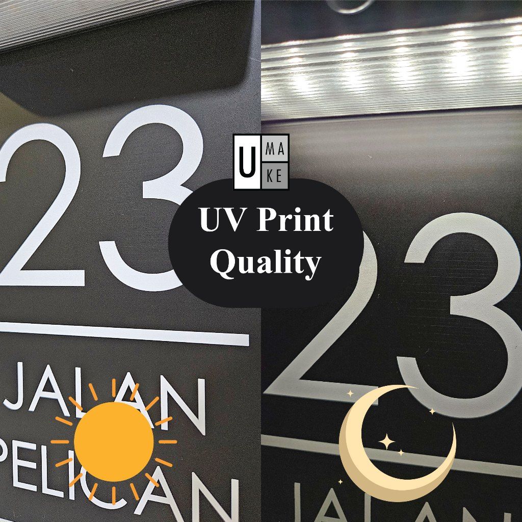 (SOLAR + LED) Customize SOLAR HOUSE NUMBER PLATE Doorplate Number Light Home Door Tanda Rumah Lampu - Image 6