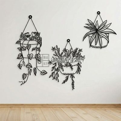 Metal Wall Art — Flower in Pot