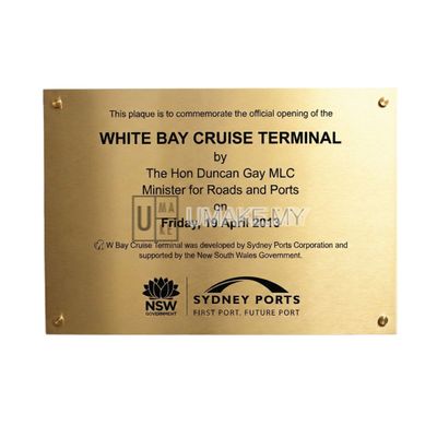 Opening Ceremony Stainless Steel Plaque