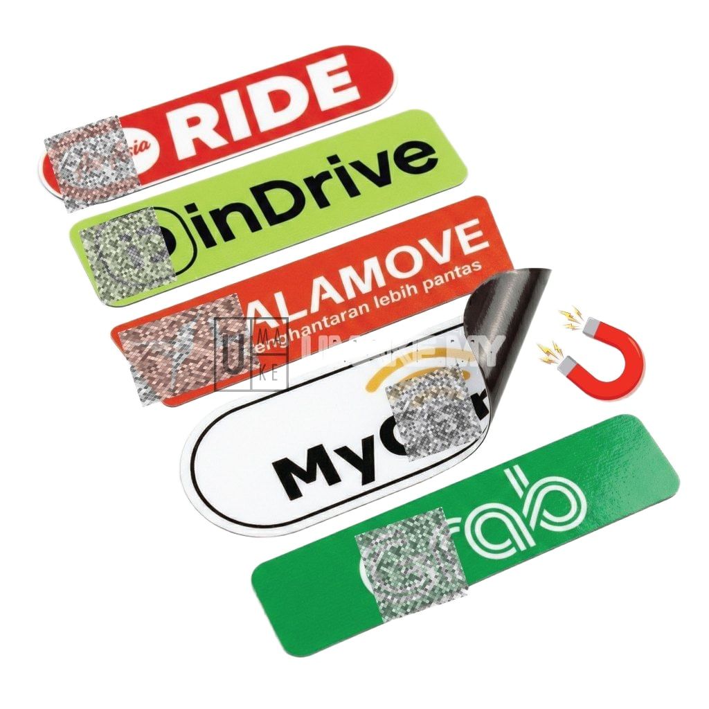 Magnetic E-Hailing Car Sticker (Outdoor Grade)