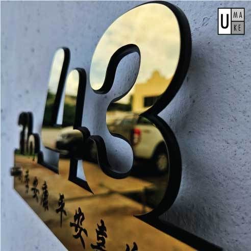 (Fully Customized) Mirror House Number House Plate Stainless steel 304 House number plate 门牌号码牌不锈钢牌定制 Tanda Rumah Plat - Image 6