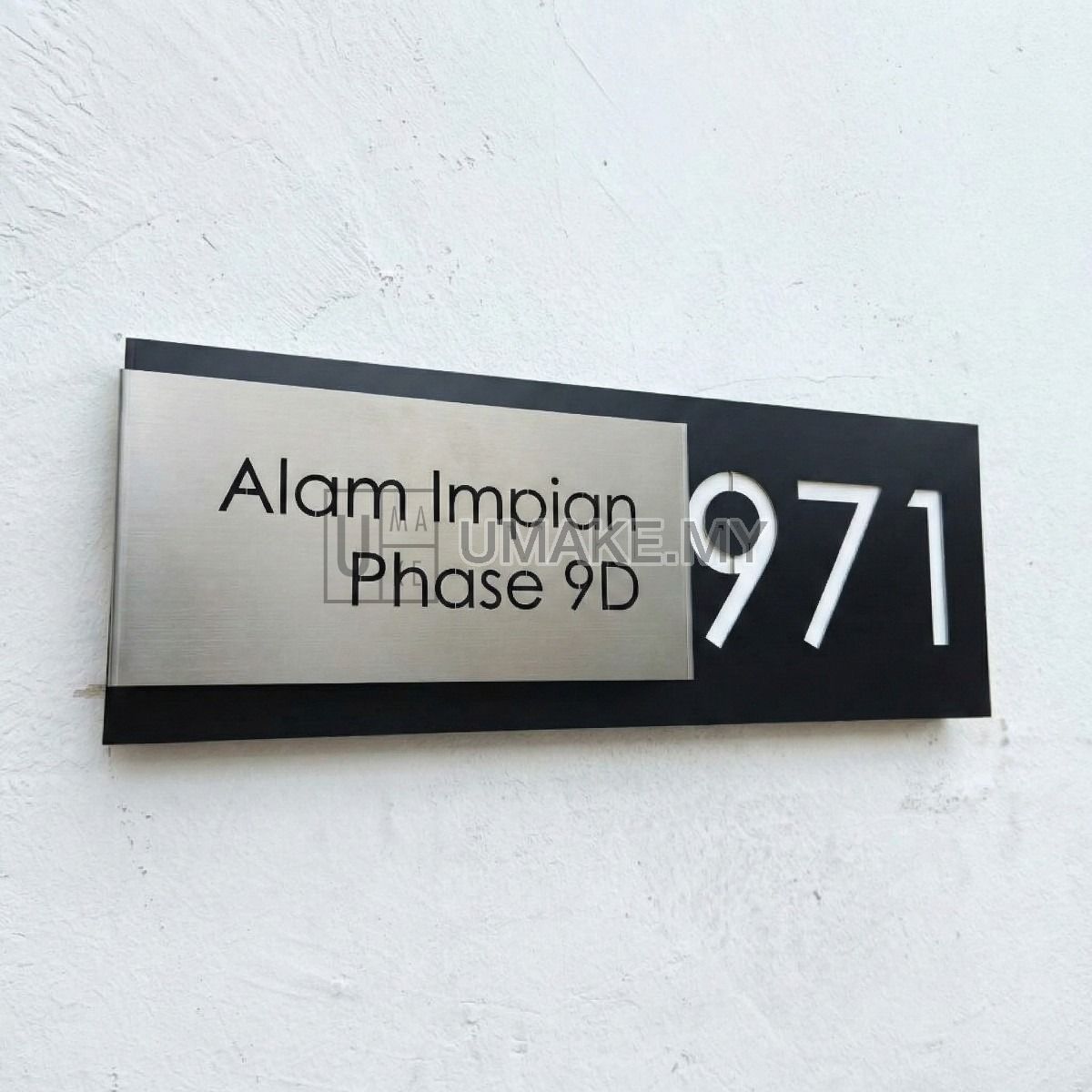 Custom 3D Stainless Steel House Number Plate