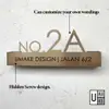 Gold Stainless Steel House Number Plate view 3