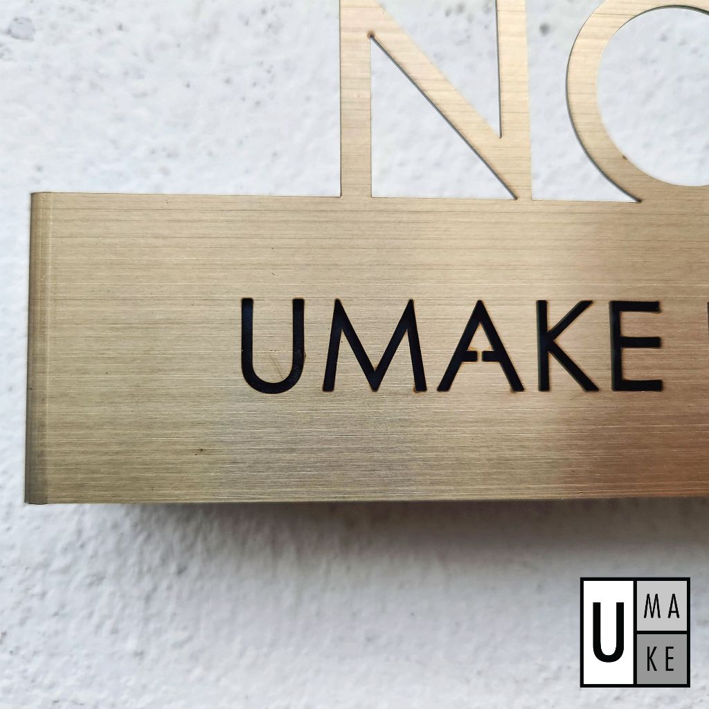 UMAKE Gold House Number Plate Stainless Steel Customized House Sign Signage | Tanda Rumah | 门牌 - Image 3