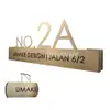 Gold Stainless Steel House Number Plate view 2