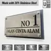 Stainless Steel 304 Laser House Plate Address Nombor Rumah Tanda Rumah 门牌 Metal Fully Customize view 2