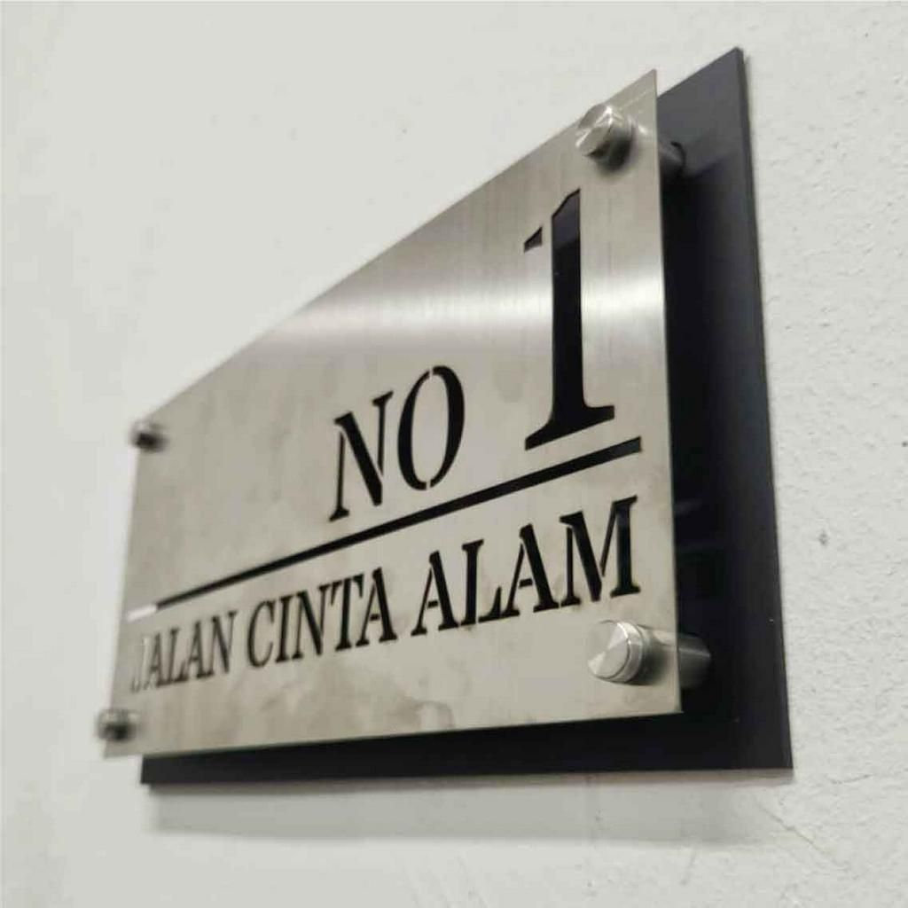 Stainless Steel 304 Laser House Plate Address Nombor Rumah Tanda Rumah 门牌 Metal Fully Customize - Image 3