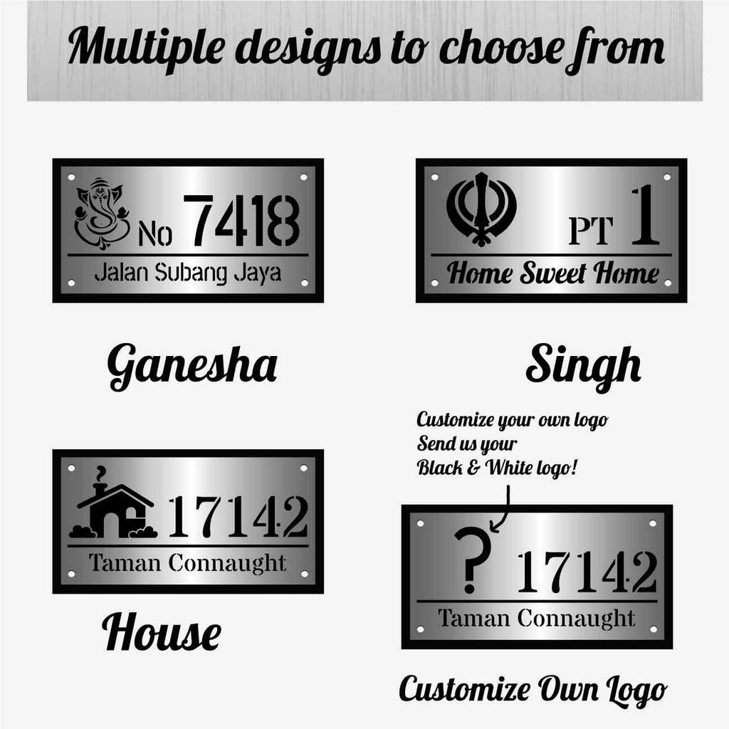 Stainless Steel 304 Laser House Plate Address Nombor Rumah Tanda Rumah 门牌 Metal Fully Customize - Image 5