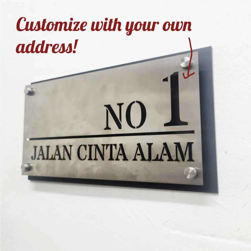 Stainless Steel 304 Laser House Plate Address Nombor Rumah Tanda Rumah 门牌 Metal Fully Customize - Image 6