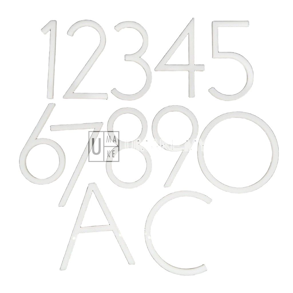White Floating Acrylic Numbers