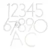 White Floating Acrylic Numbers view 1