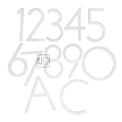 White Floating Acrylic Numbers
