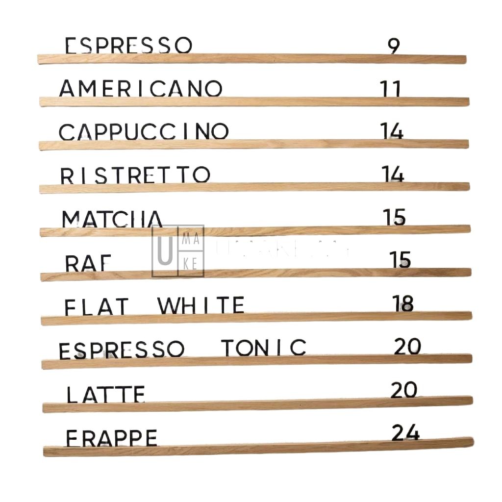Interchangeable Acrylic Letter Menu Board