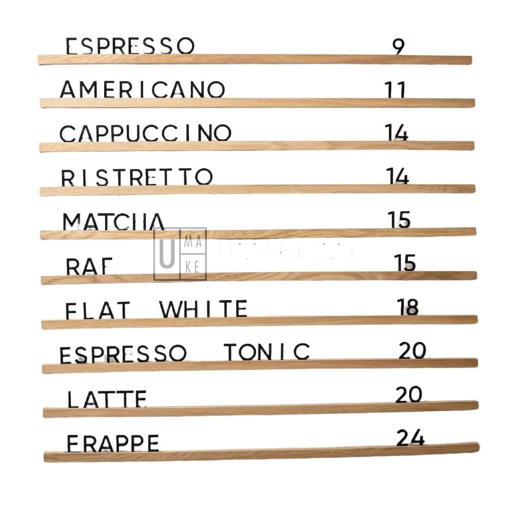 Interchangeable Acrylic Letter Menu Board