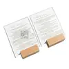 Acrylic Table Standing Signage with Wood Base view 1