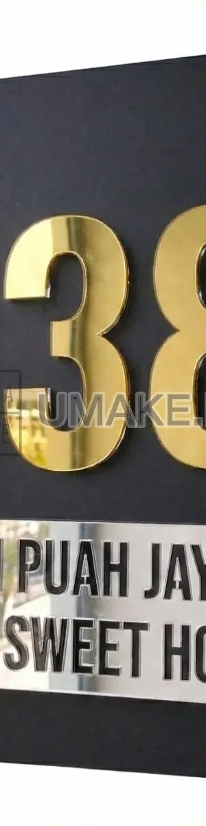 Premium 3D Acrylic House Number Plate
