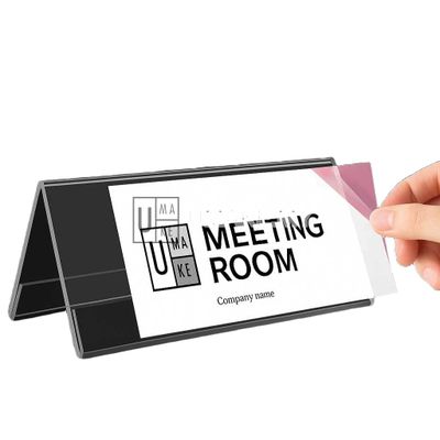 Acrylic V-Shape Desk Label Holder