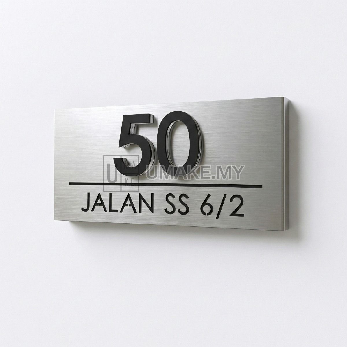 Stainless Steel House Number Plate (Custom)