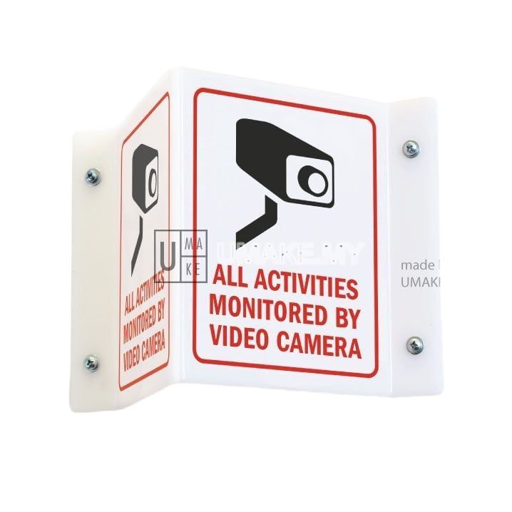 V-Shape 3D Projecting CCTV Sign