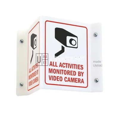 V-Shape 3D Projecting CCTV Sign