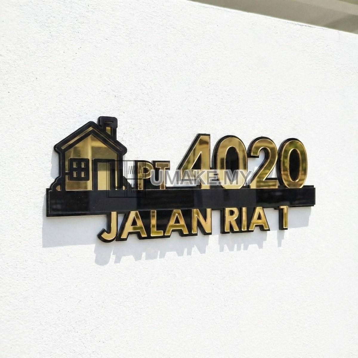 3D Layered Acrylic House Number Plate