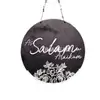 Assalamualaikum Round Hanging Door Sign view 1