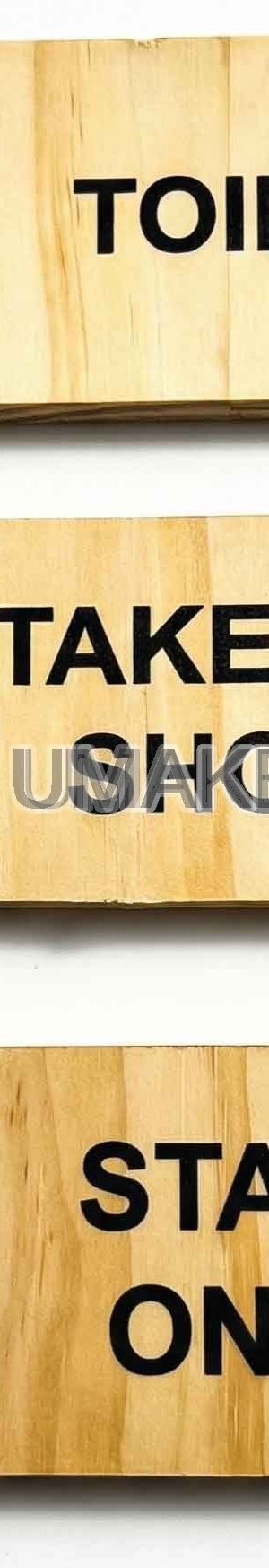 Solid Pine Wood Mini Signboard