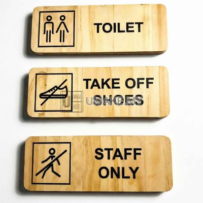 Solid Pine Wood Mini Signboard