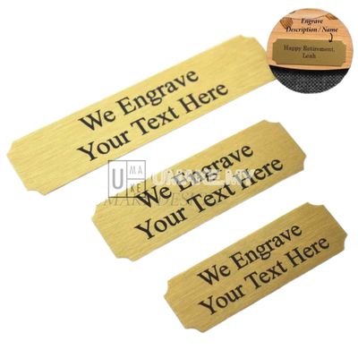 Engraved Stainless Steel Label Plate (Gold/Silver)