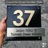 3D Modern Stainless Steel House Number Plate view 3