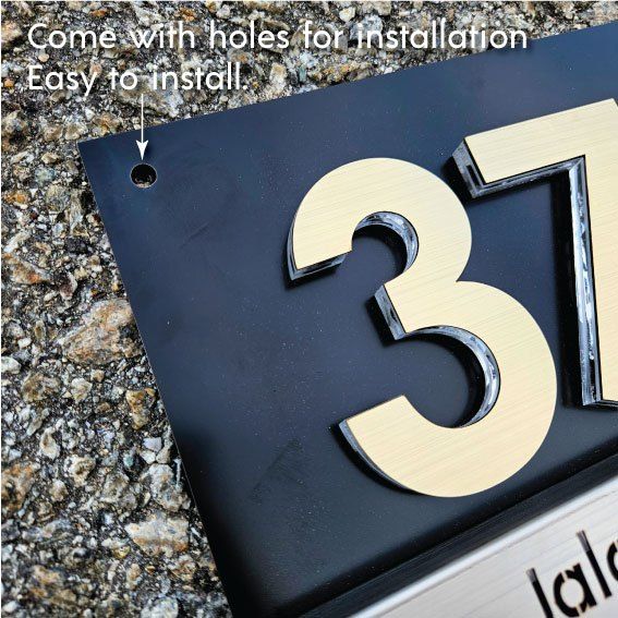 3D Modern Stainless Steel House Number Plate Address Sign Metal Tanda Rumah Nombor Rumah Besi 不锈钢门牌 (Fully Customized) - Image 4