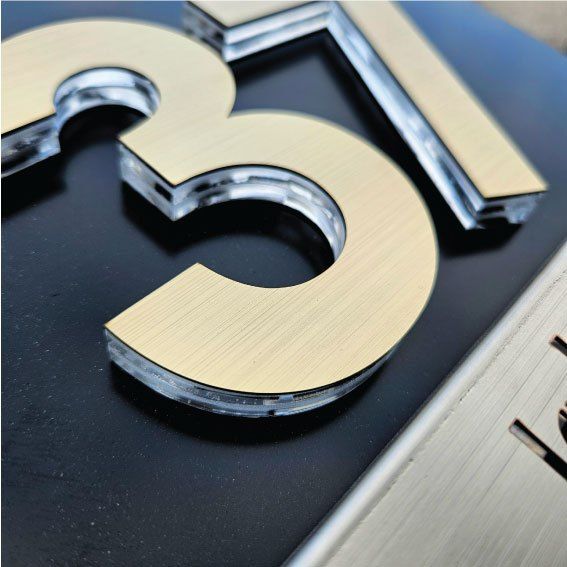 3D Modern Stainless Steel House Number Plate Address Sign Metal Tanda Rumah Nombor Rumah Besi 不锈钢门牌 (Fully Customized) - Image 5