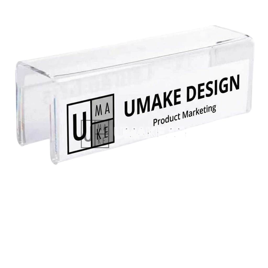 Acrylic Cubicle Name Plate Holder (Double-Sided)