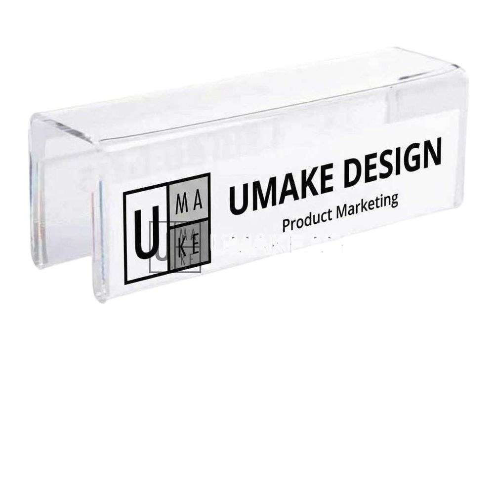 Acrylic Cubicle Name Plate Holder (Double-Sided)