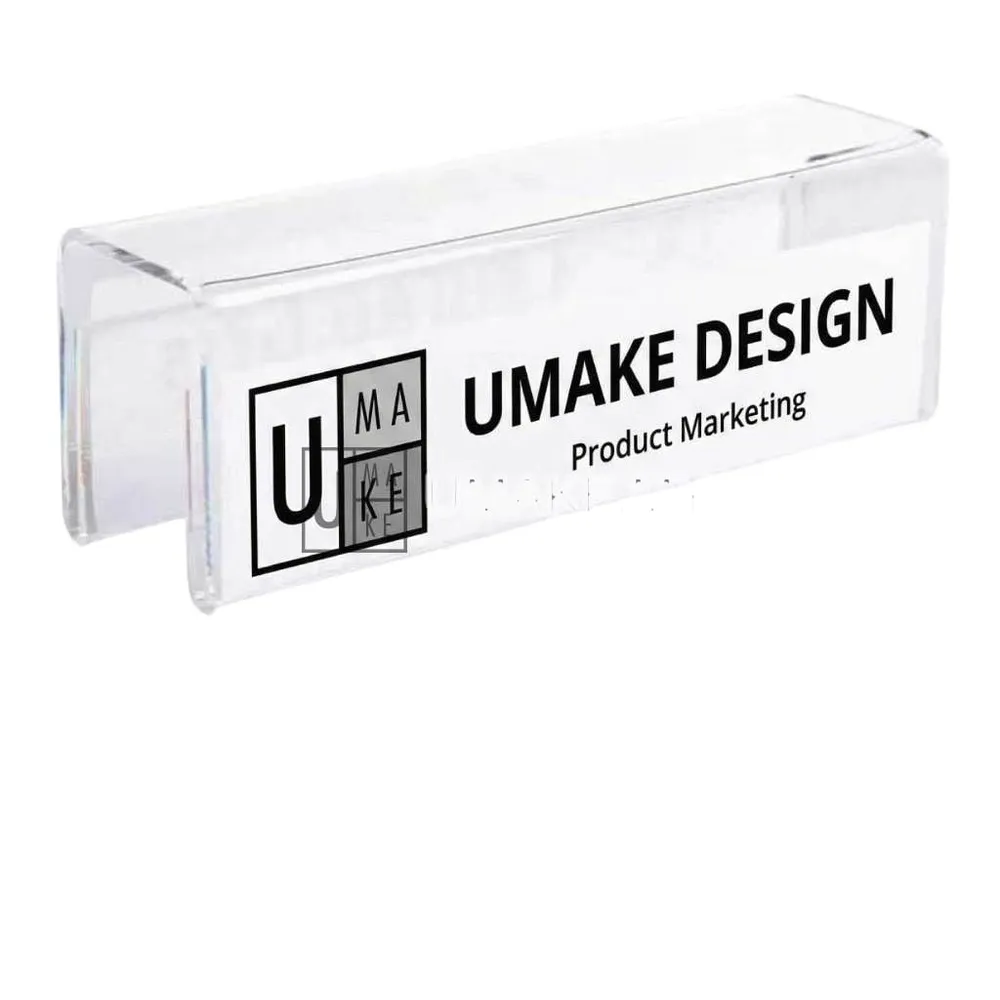 Acrylic Cubicle Name Plate Holder (Double-Sided)
