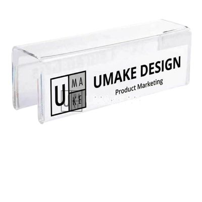 Acrylic Cubicle Name Plate Holder (Double-Sided)