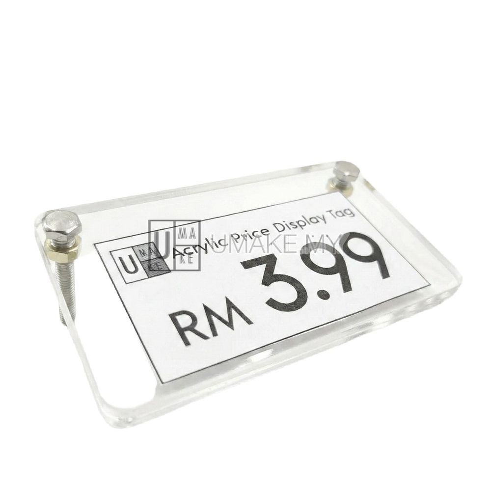 Acrylic Pricetag or Label Custom Size