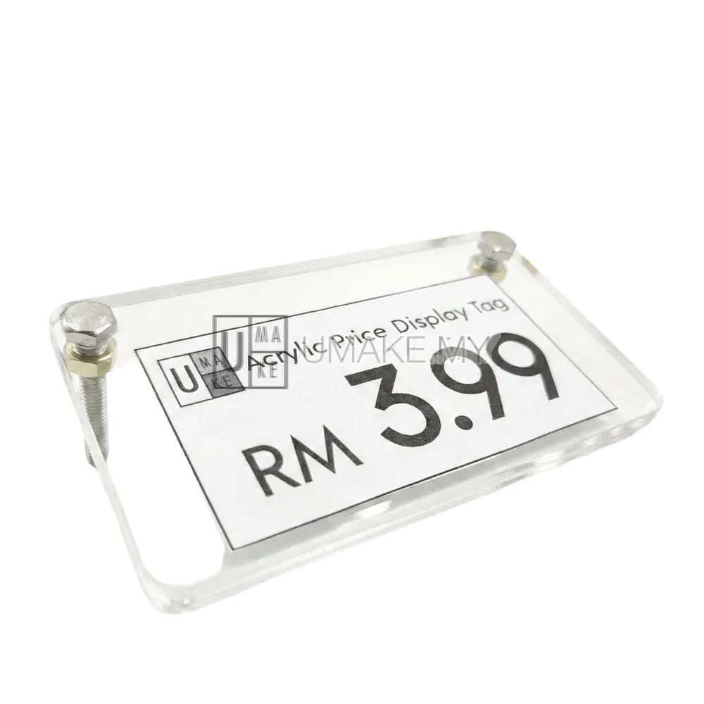 Acrylic Pricetag or Label Custom Size