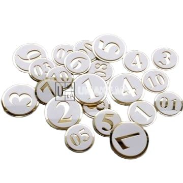3D Acrylic Table Number (Round, 5pcs)