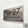 304 Stainless Steel 白钢 Laser House Numbers Plate Address Plate Modern Unique Standard Design Metal view 3