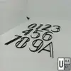 Black 60mm/100mm House Number Door Address Digits Acrylic Mailbox Numbers minimalism design A-Z view 2
