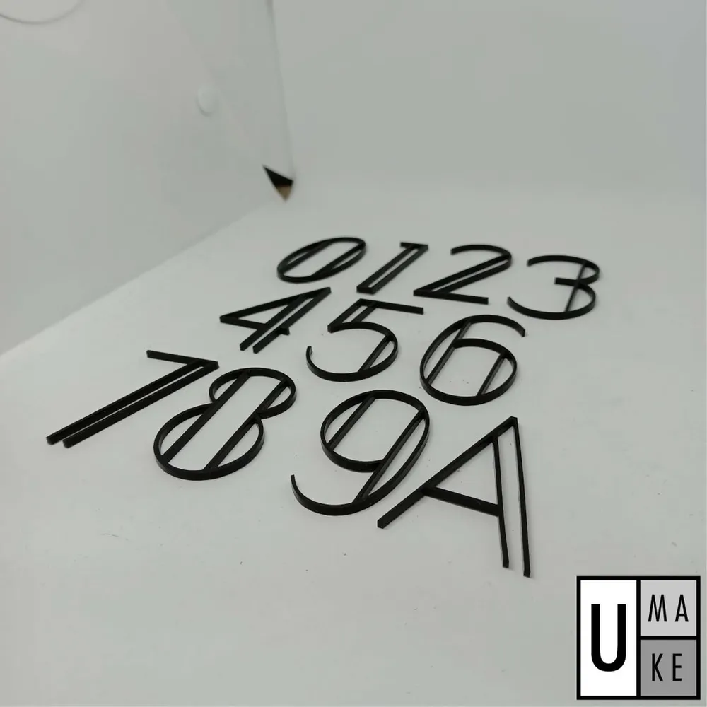 Black 60mm/100mm House Number Door Address Digits Acrylic Mailbox Numbers minimalism design A-Z - Image 1