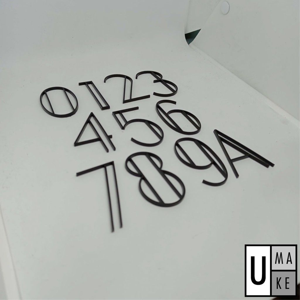 Black 60mm/100mm House Number Door Address Digits Acrylic Mailbox Numbers minimalism design A-Z - Image 2