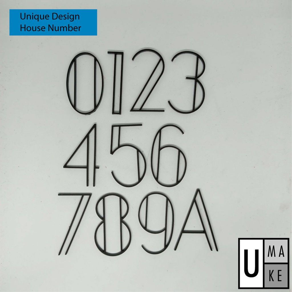 Black 60mm/100mm House Number Door Address Digits Acrylic Mailbox Numbers minimalism design A-Z - Image 3