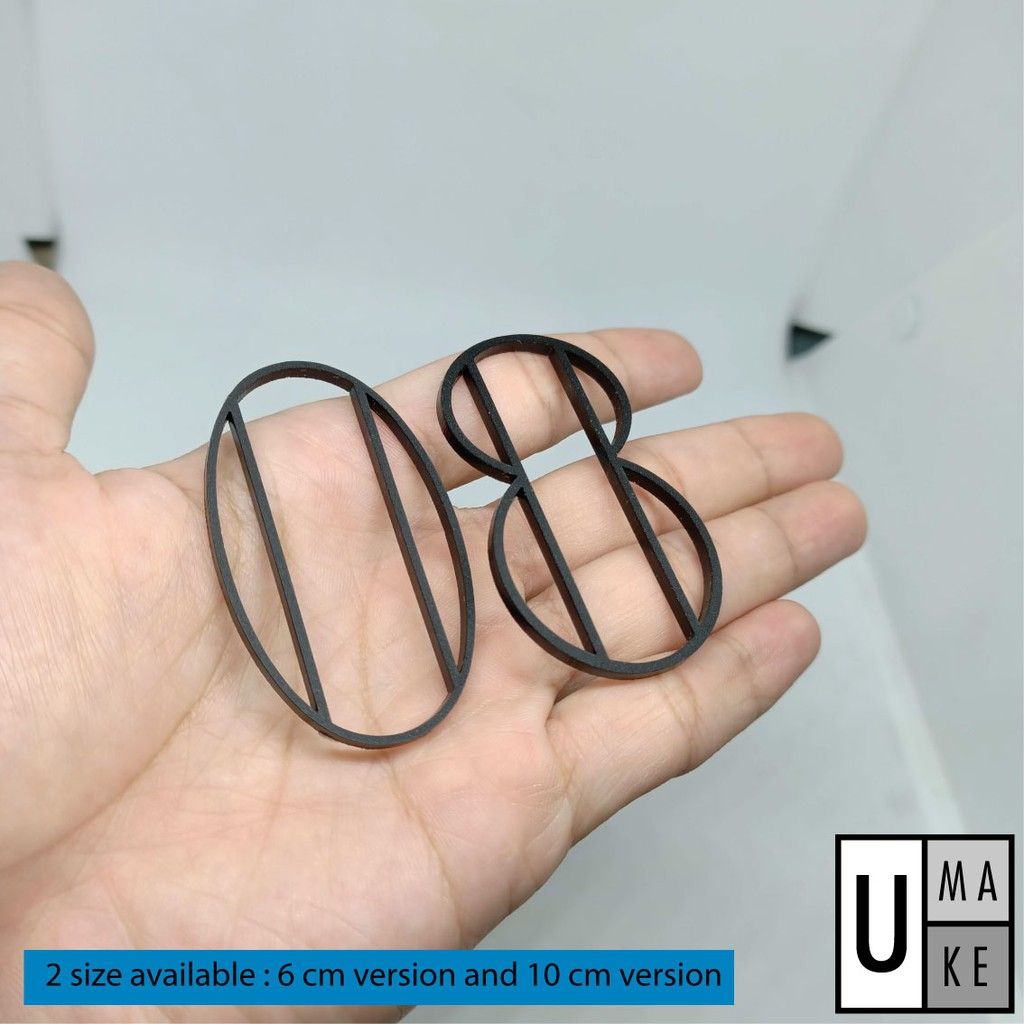 Black 60mm/100mm House Number Door Address Digits Acrylic Mailbox Numbers minimalism design A-Z - Image 5