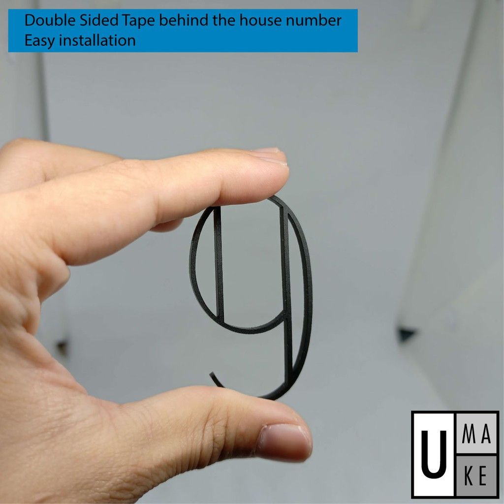 Black 60mm/100mm House Number Door Address Digits Acrylic Mailbox Numbers minimalism design A-Z - Image 6