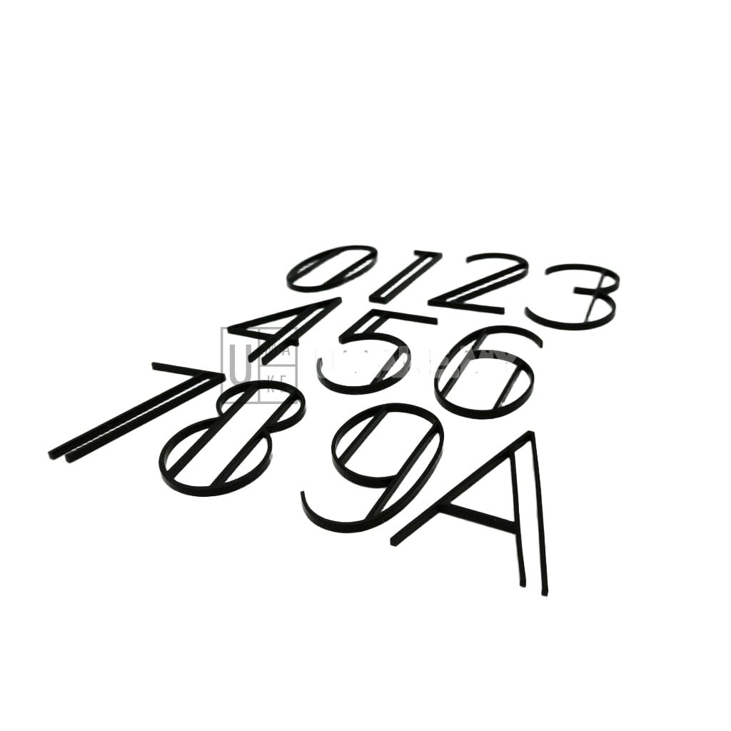 Black 60mm/100mm House Number Door Address Digits Acrylic Mailbox Numbers minimalism design A-Z