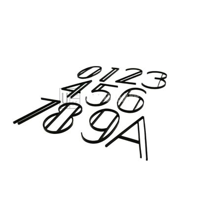 Black 60mm/100mm House Number Door Address Digits Acrylic Mailbox Numbers minimalism design A-Z