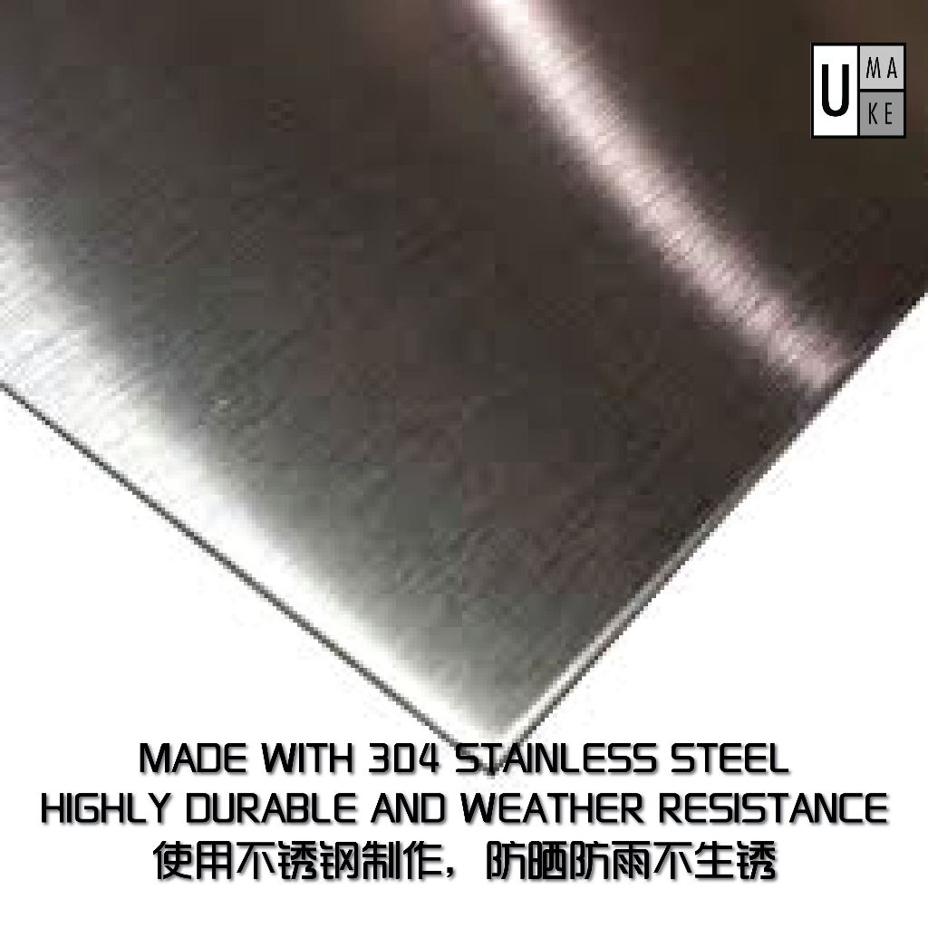 304白钢 不锈钢门牌 Stainless Steel House Number Plate Address Plate Modern Unique Original Metal Nombor Rumah 门牌定制 - Image 6